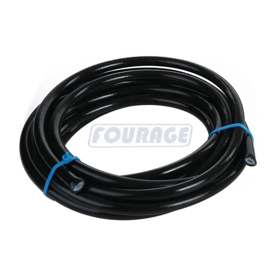Stainless Steel Braided Black PVC AN3 1/8 Inch 3mm PTFE Brake Line Hose