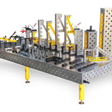 KOZA Cast Iron 3D Hexagonal Steel Welding Fixture Jig Table Clamps and Positioners for Robot Arm