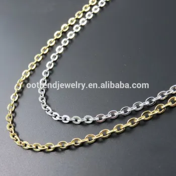 Gold silver rose gold 0.4mm Slim Stainless steel type pendant chains jewelry