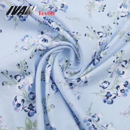 Knitted Viscose Cotton Single Jersey Printed Fabric