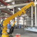 Small marine deck crane, 0.5T15M telescopic boom boat crane, flexible operation with CCS certification