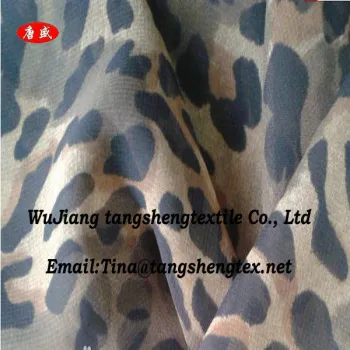 100% RPET chiffon fabric floral printed for dress