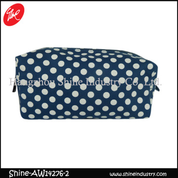 fashion polka dots cosmetic bag/high quality makeup bag/stylish toilet bag