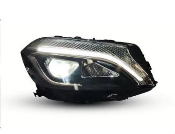 การอัพเกรดเลนส์ LED สำหรับ 13-18 Mercedes-Benz A-Class W176 AMG ไฟหน้าพร้อมไฟวิ่งกลางวัน