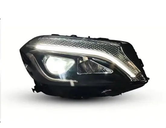 LED Lens Upgrade for 13-18 Mercedes-Benz A-Class W176 AMG Headlights with Daytime Running Lights