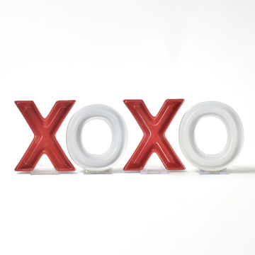 Letra forma de mesa de mesa de mesa de lanches de letras de cerâmica Candy