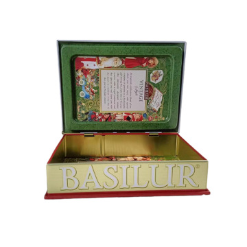 Strength Factory Christmas Gift Metal Box - Book Dictionary Shape Candy Packaging Tin Box