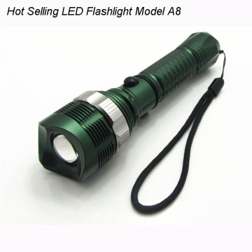 High quality Led zoom flashlight rechargeable aluminium led torch