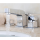 Banheiro com novo design flexível de latão para pia e torneira de banheira com função extraível