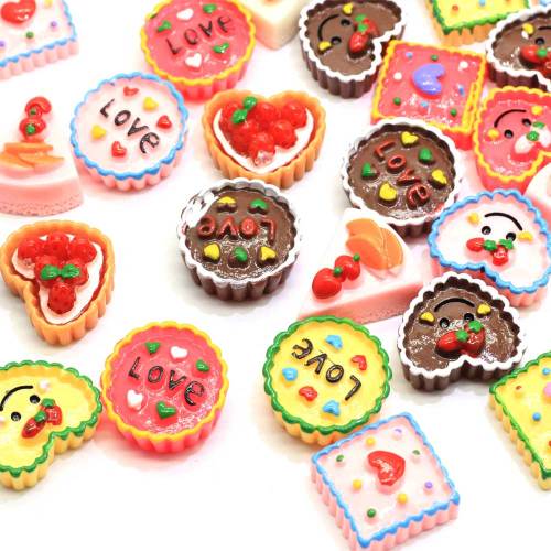 Harz Bunte Kuchen Handwerk Flatback Cabochon Scrapbooking Dekorationen Fit Haarspangen Verzierungen Perlen Diy