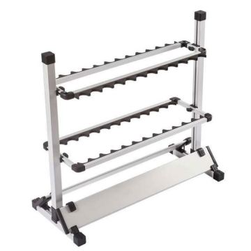 Lightweight Aluminum Fishing Rod Rack - 12 Holes or 24 Holes Storage Stand