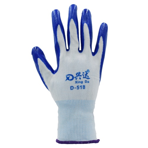 Blue And White Nitrile Gloves