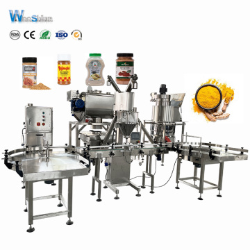 Auto Spice Powder Plastic Jars Can Filling Machine