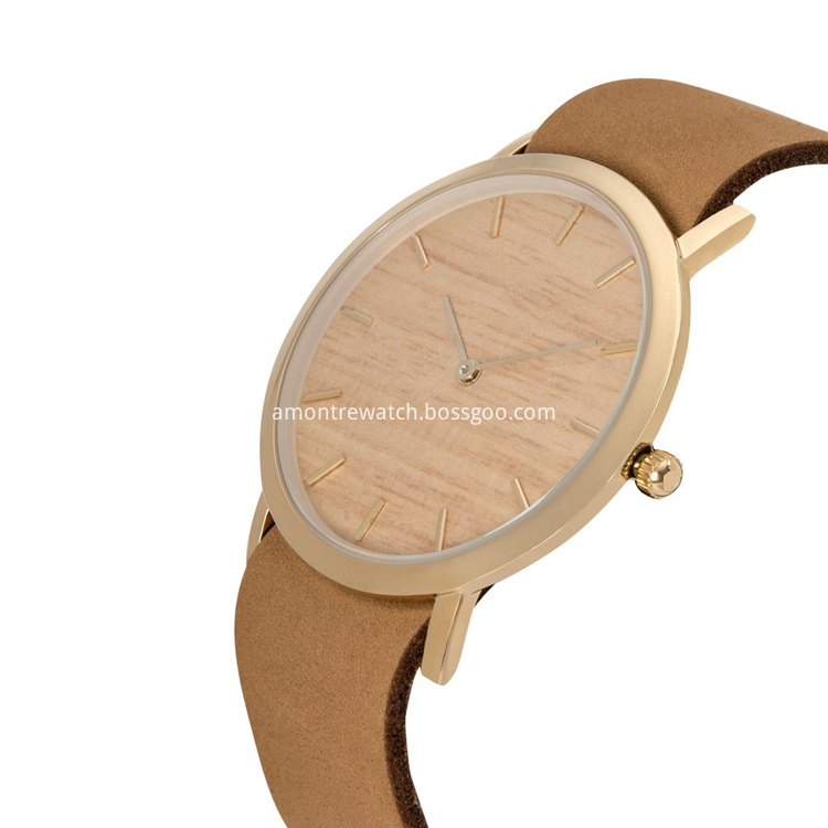 wood dial watch_