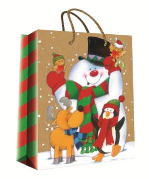 CHRISTMAS SERIES KRAFT GIFTBAG36-0