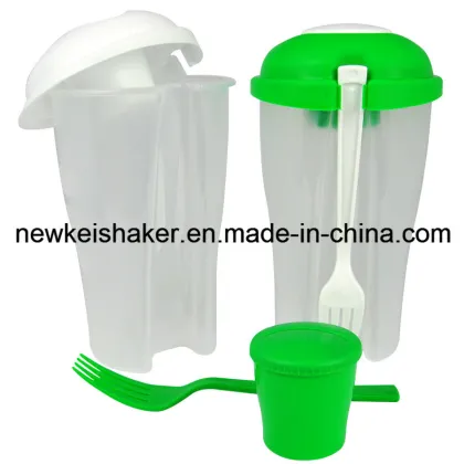 Fresh Salad Shaker Cups with Salad Dressing Shaker Fork