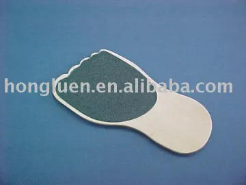 wooden heel file brush