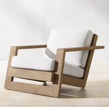 Hot Sale Outdoor Teak Sofa Chair Set for Villa, Hotel, and Garden Terraces