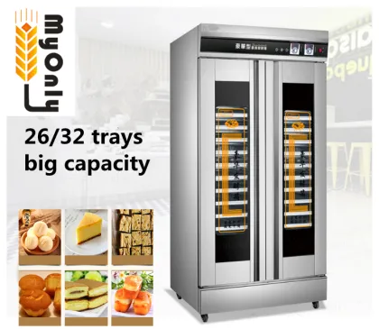 Electric Fermentation Machine: 32 Trays Two Doors Bread Baking Proofer