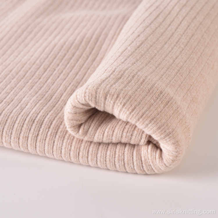 Polyester Rayon Hacci Rib Fabric Brushed