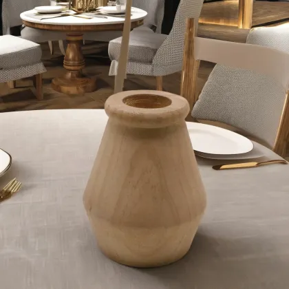 Handcrafted Wooden Flower Vases for Hotel, Home, and Restaurant Decor