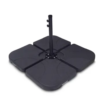 4-Piece Cantilever Offset Patio Umbrella Base Stand with Water/Sand Filling (60/65 Kgs)