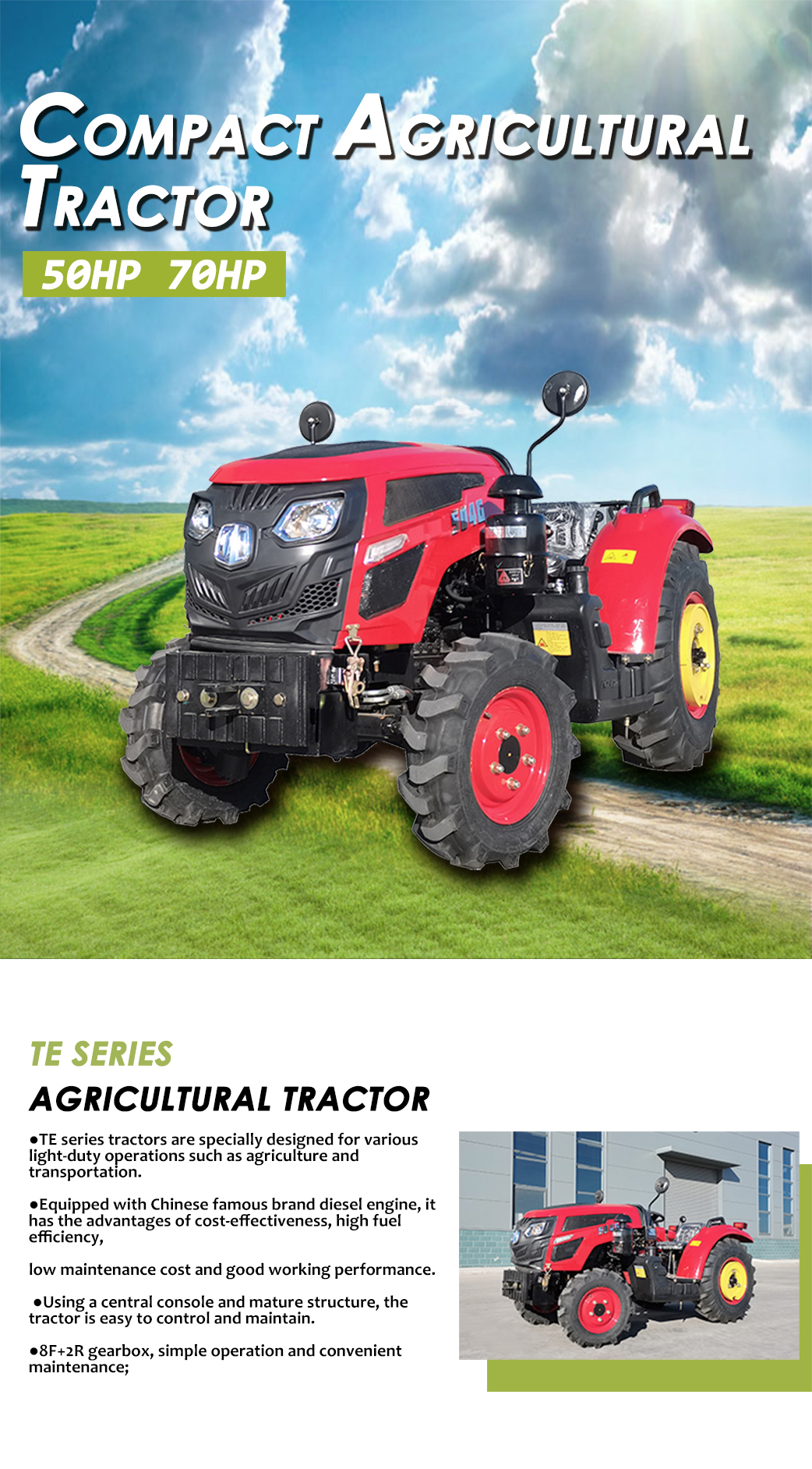  25-240 HP garden tractor