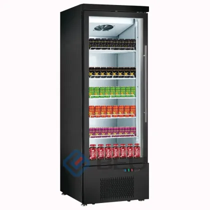 Commercial Pepsi Single Glass Door Embraco Compressor Refrigerator for Supermarket