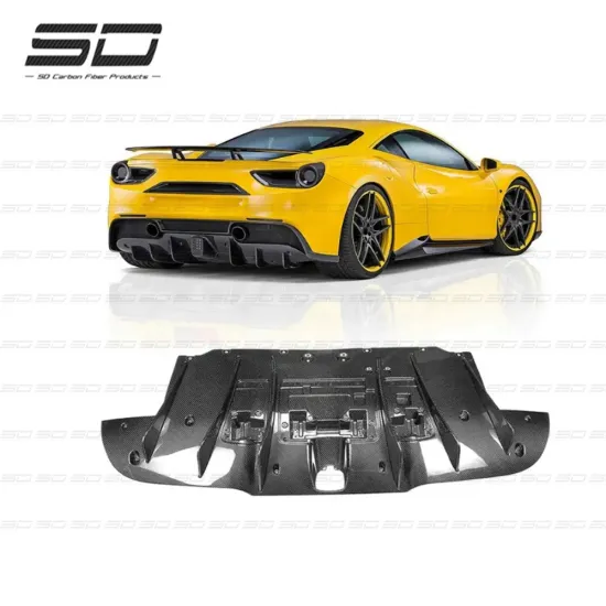 N Style Dry Carbon Fiber Bodykit Rear Bumper with Diffuser for Ferrari 488 GTB