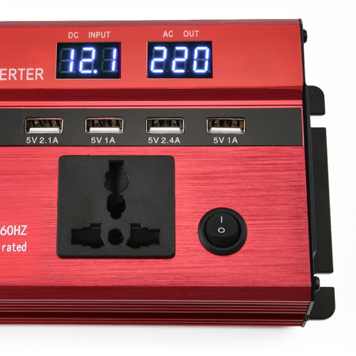 4000w 5000w 6000w Car Power Inverter Charger DC 12V/24V To AC 220V Sine Wave Converter Interfaces Voltage Transformer Adapter