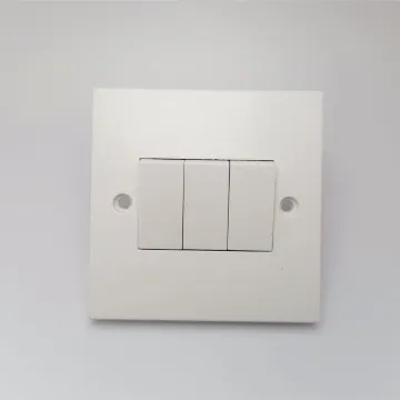 UK Electrical Wall Switch 3 Gang 1 Way