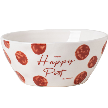 Vendas diretas decalque redondo decalque a granel de porcelana tigelas saladas tigela de sopa de cerâmica