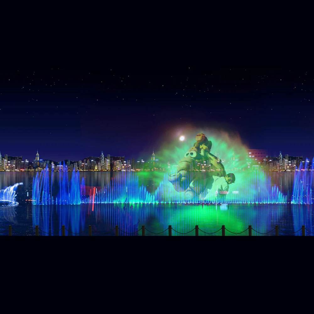 large waterfall fountain