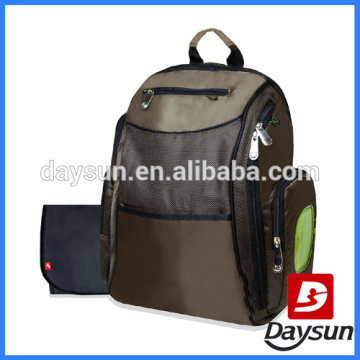 Deluxe Twill Brown Sport Backpack Diaper Bag
