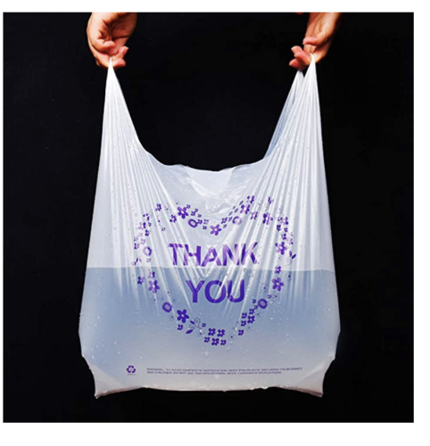 कस्टम थैंक यू शॉपिंग प्लास्टिक बैग