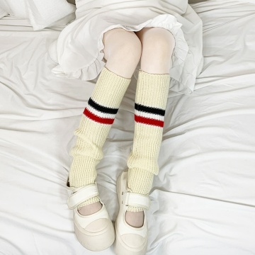 Custom Knitted Leg Warmers with OEM Fashion Stripes and Stirrup Design for Women: Hot Selling Trend