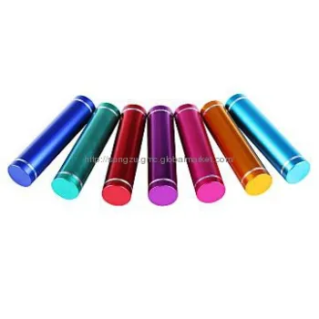 Multicolored Aluminium tube power bank