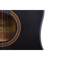 41 inch black matte acoustic guitar