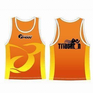 Adult Running Vest with Sublimation in 100% Polyester Coolmax Fabric, OEM/ODM Orders Accepted
