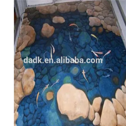 3D plastik wallpaper floor with oceans printed