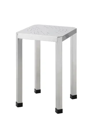 A chair made of stainless steel