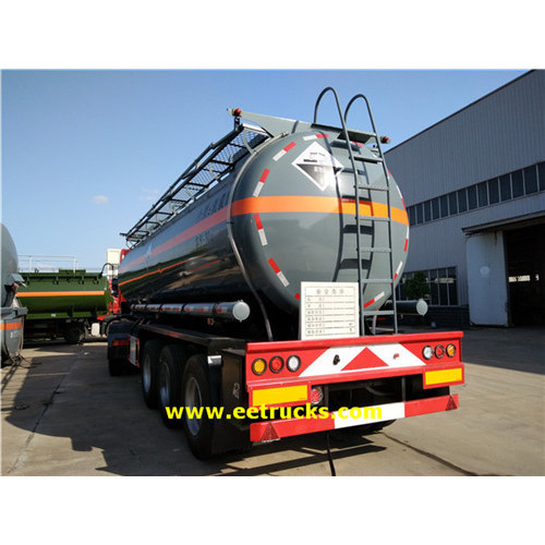 3 Axle 30 CBM Hydrochloric Acid Trailer Tanks