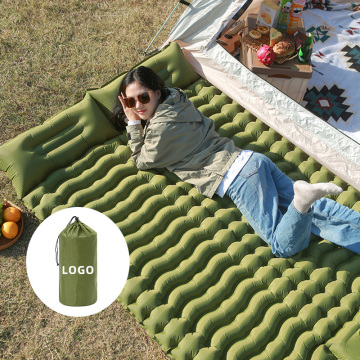 Custom Portable Double Inflatable Sleeping Pad for 2-Person Camping