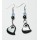 Hematite Earring with silver color finding