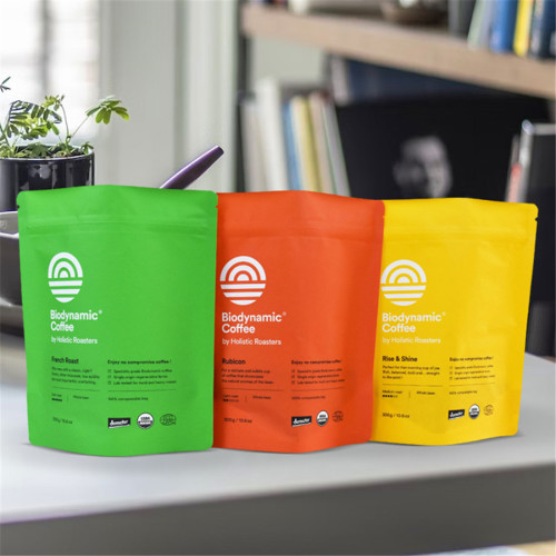 Stylish Flat Bottom Coffee Packaging mit Geschmacksrocktechnologie