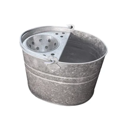 Best Metal Galvanized Cedar Mop Bucket With Wringer