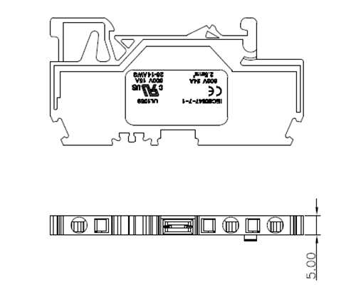 3 way Din rail Terminal Block