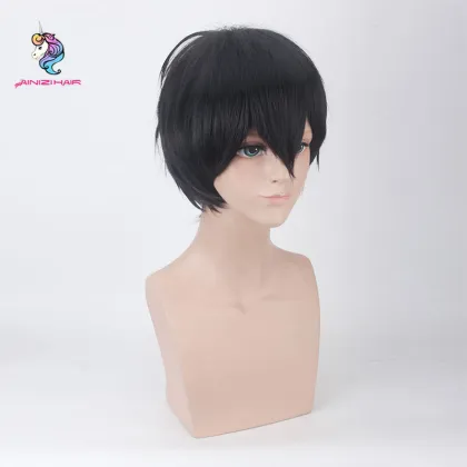 Isaac Foster Short Black Hair Synthetic Cosplay Wigs