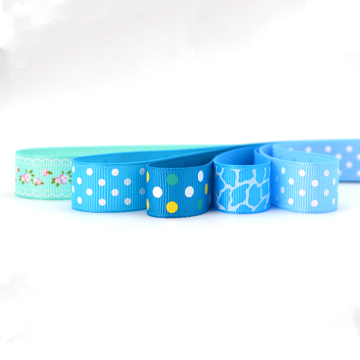 Low Price 1 Inch 25mm Black Polka Dot Polyester Gift Wrapping Ribbon