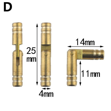China Manufactured 95 Degree Barrel-Shaped Small Brass Hinges - Metal Box Accessories